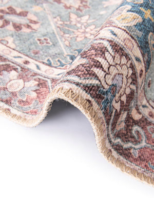 Washable Green 7' 10 x 10' Timeless Rectangle Area Rug Easy to Clean Stain Resistant & Durable Traditional Classic Vintage Design Carpet for Sale at Rug Engine