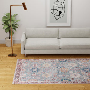 Washable Green 7' 10 x 10' Timeless Rectangle Area Rug Easy to Clean Stain Resistant & Durable Traditional Classic Vintage Design Carpet for Sale at Rug Engine