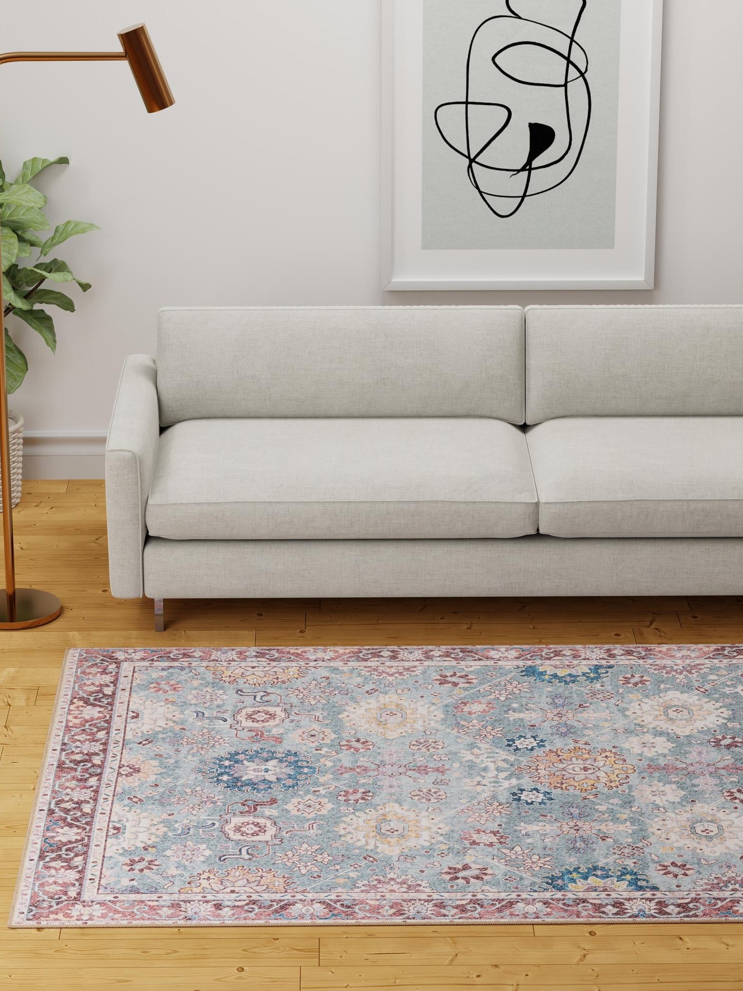 Washable Green 9' 5 x 13' 1 Timeless Rectangle Area Rug Easy to Clean Stain Resistant & Durable Traditional Classic Vintage Design Carpet for Sale at Rug Engine