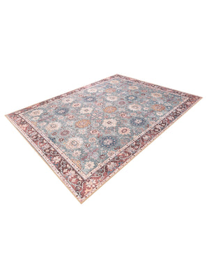 Washable Green 7' 10 x 10' Timeless Rectangle Area Rug Easy to Clean Stain Resistant & Durable Traditional Classic Vintage Design Carpet for Sale at Rug Engine