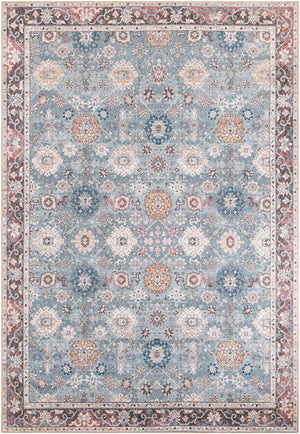 Washable Green 8' 4 x 12' Timeless Rectangle Area Rug Easy to Clean Stain Resistant & Durable Traditional Classic Vintage Design Carpet for Sale at Rug Engine