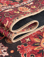 Washable Black 2' x 2' Timeless Round Area Rug Easy to Clean Stain Resistant & Durable Traditional Classic Vintage Design Carpet for Sale at Rug Engine