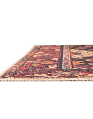 Washable Black 9' 5 x 13' 1 Timeless Rectangle Area Rug Easy to Clean Stain Resistant & Durable Traditional Classic Vintage Design Carpet for Sale at Rug Engine