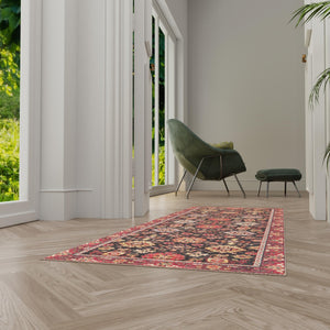 Washable Black 2' x 6' 1 Timeless Runner Area Rug Easy to Clean Stain Resistant & Durable Traditional Classic Vintage Design Carpet for Sale at Rug Engine