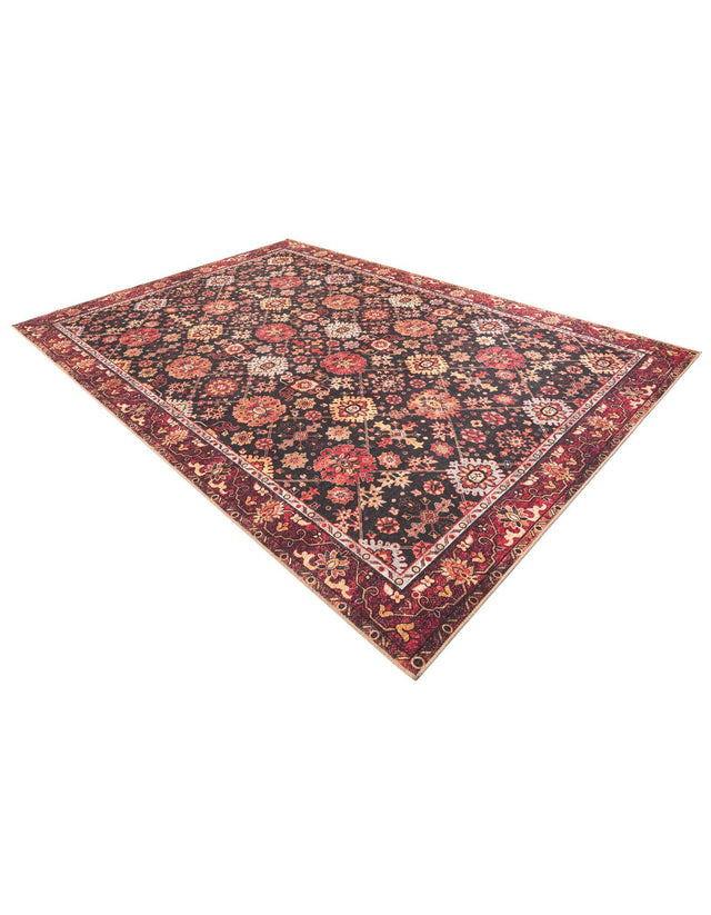Washable Black 8' 4 x 12' Timeless Rectangle Area Rug Easy to Clean Stain Resistant & Durable Traditional Classic Vintage Design Carpet for Sale at Rug Engine