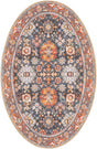 Washable Navy Blue 2' x 3' 1 Timeless Oval Area Rug Easy to Clean Stain Resistant & Durable Traditional Classic Vintage Design Carpet for Sale at Rug Engine