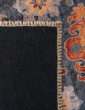 Washable Navy Blue 7' 10 x 10' Timeless Rectangle Area Rug Easy to Clean Stain Resistant & Durable Traditional Classic Vintage Design Carpet for Sale at Rug Engine