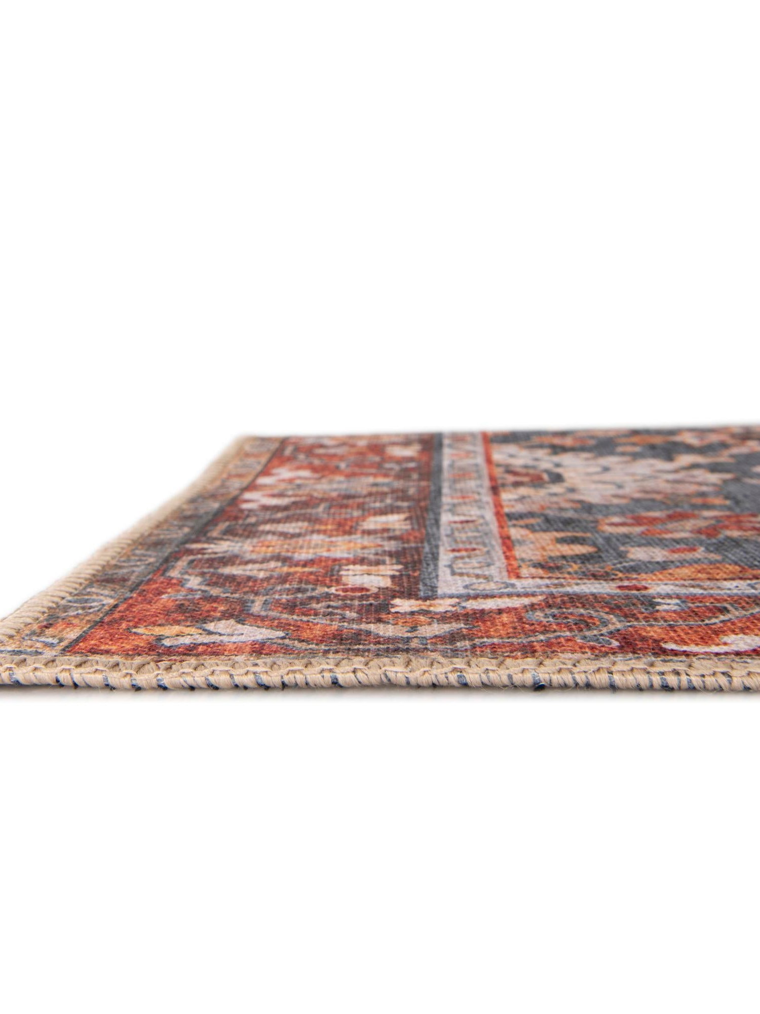 Washable Navy Blue 2' x 8' Timeless Runner Area Rug Easy to Clean Stain Resistant & Durable Traditional Classic Vintage Design Carpet for Sale at Rug Engine