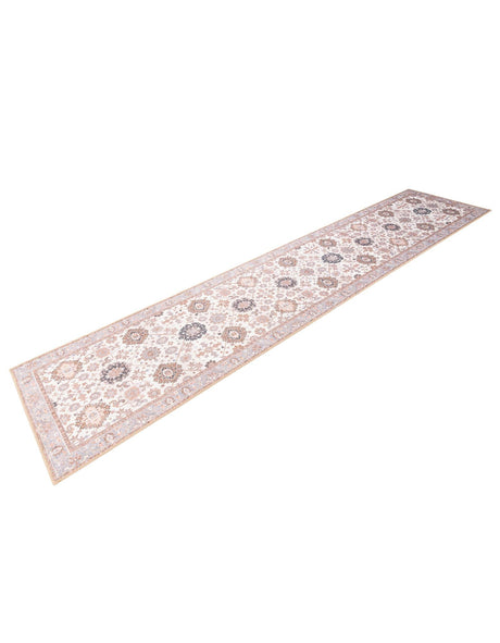 Washable Ivory 2' 7 x 12' Timeless Runner Area Rug Easy to Clean Stain Resistant & Durable Traditional Classic Vintage Design Carpet for Sale at Rug Engine