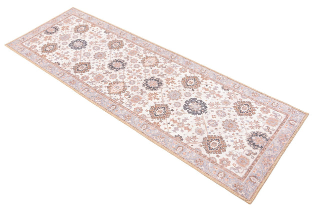 Washable Ivory 2' x 6' 1 Timeless Runner Area Rug Easy to Clean Stain Resistant & Durable Traditional Classic Vintage Design Carpet for Sale at Rug Engine