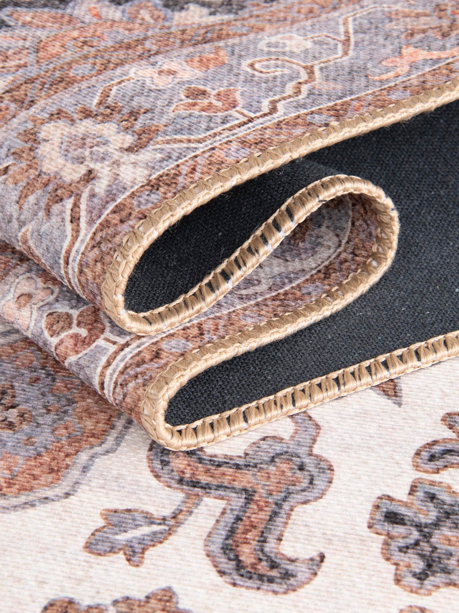 Washable Ivory 2' 7 x 12' Timeless Runner Area Rug Easy to Clean Stain Resistant & Durable Traditional Classic Vintage Design Carpet for Sale at Rug Engine