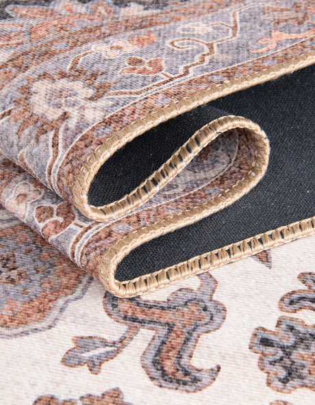 Washable Ivory 2' 7 x 12' Timeless Runner Area Rug Easy to Clean Stain Resistant & Durable Traditional Classic Vintage Design Carpet for Sale at Rug Engine