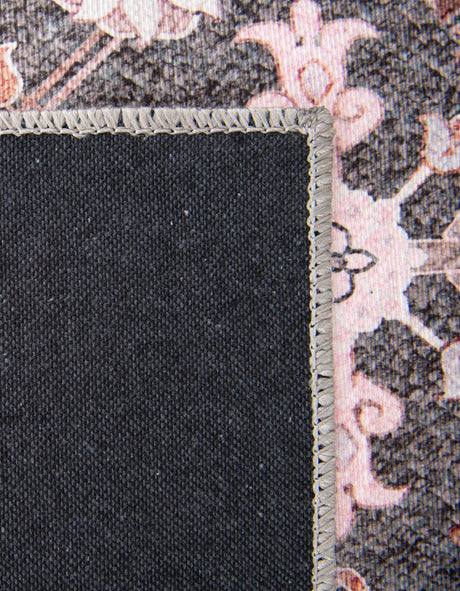 Washable Gray 4' 1 x 6' 1 Timeless Rectangle Area Rug Easy to Clean Stain Resistant & Durable Traditional Classic Vintage Design Carpet for Sale at Rug Engine