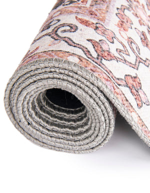 Washable Gray 6' 1 x 9' Timeless Rectangle Area Rug Easy to Clean Stain Resistant & Durable Traditional Classic Vintage Design Carpet for Sale at Rug Engine