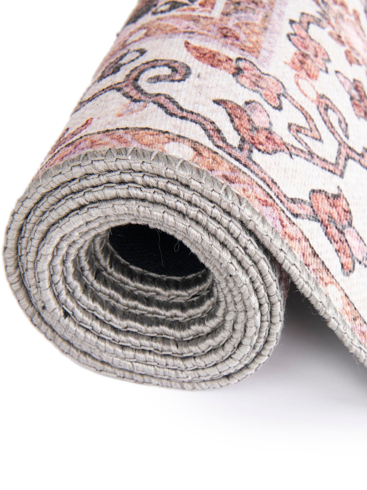 Washable Gray 4' 1 x 6' 1 Timeless Rectangle Area Rug Easy to Clean Stain Resistant & Durable Traditional Classic Vintage Design Carpet for Sale at Rug Engine