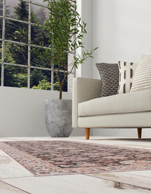 Washable Gray 2' 7 x 10' Timeless Runner Area Rug Easy to Clean Stain Resistant & Durable Traditional Classic Vintage Design Carpet for Sale at Rug Engine
