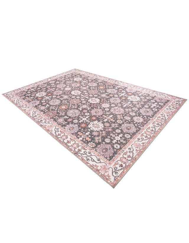 Washable Gray 8' 4 x 12' Timeless Rectangle Area Rug Easy to Clean Stain Resistant & Durable Traditional Classic Vintage Design Carpet for Sale at Rug Engine