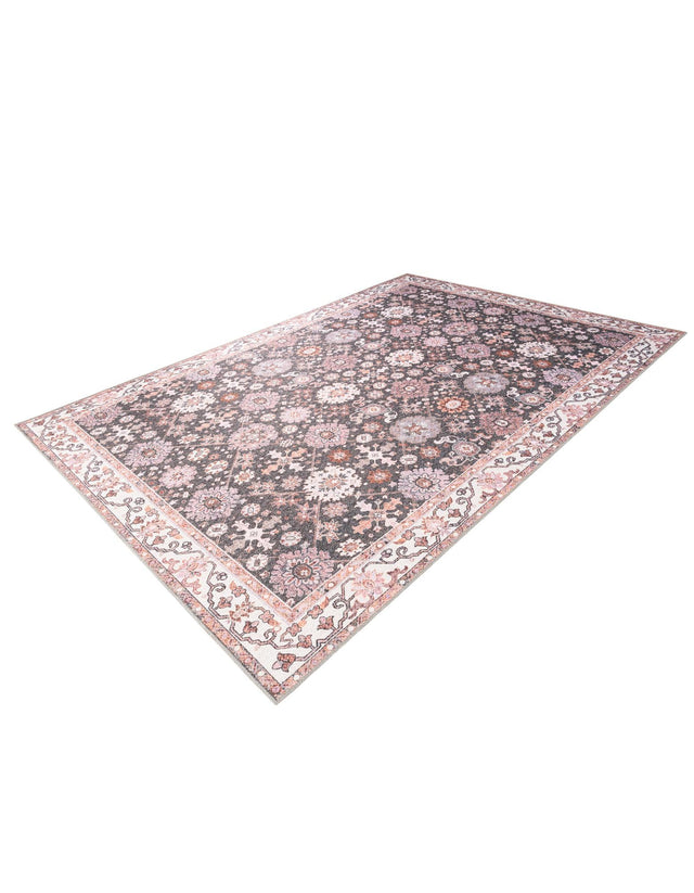 Washable Gray 8' 4 x 12' Timeless Rectangle Area Rug Easy to Clean Stain Resistant & Durable Traditional Classic Vintage Design Carpet for Sale at Rug Engine
