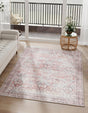Washable Antique Red 5' 1 x 8' Timeless Rectangle Area Rug Easy to Clean Stain Resistant & Durable Traditional Classic Vintage Design Carpet for Sale at Rug Engine