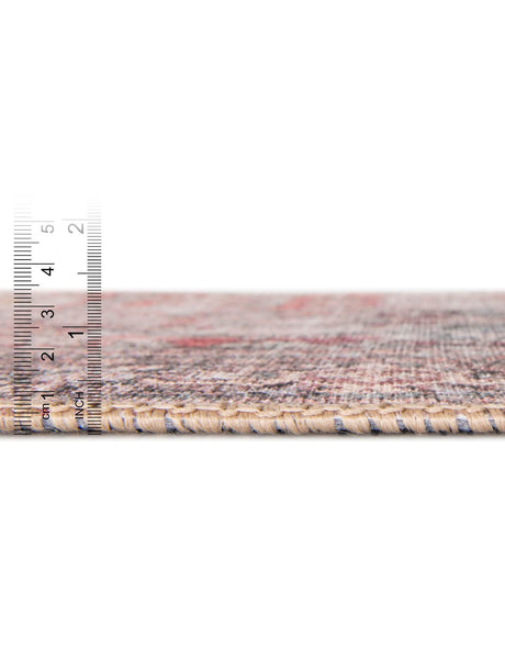 Washable Antique Red 3' 6 x 5' 6 Timeless Rectangle Area Rug Easy to Clean Stain Resistant & Durable Traditional Classic Vintage Design Carpet for Sale at Rug Engine
