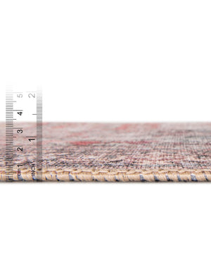Washable Antique Red 6' 1 x 9' Timeless Rectangle Area Rug Easy to Clean Stain Resistant & Durable Traditional Classic Vintage Design Carpet for Sale at Rug Engine