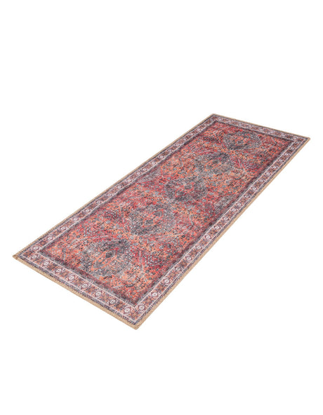 Washable Rust Red 2' x 5' 1 Timeless Runner Area Rug Easy to Clean Stain Resistant & Durable Traditional Classic Vintage Design Carpet for Sale at Rug Engine