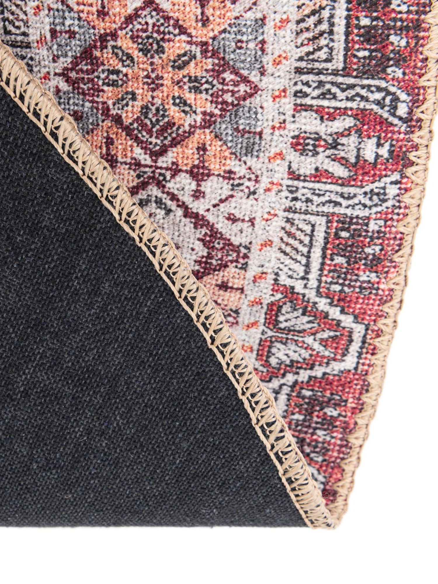 Washable Rust Red 5' 1 x 5' 1 Timeless Round Area Rug Easy to Clean Stain Resistant & Durable Traditional Classic Vintage Design Carpet for Sale at Rug Engine