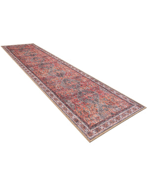 Washable Rust Red 2' x 8' Timeless Runner Area Rug Easy to Clean Stain Resistant & Durable Traditional Classic Vintage Design Carpet for Sale at Rug Engine
