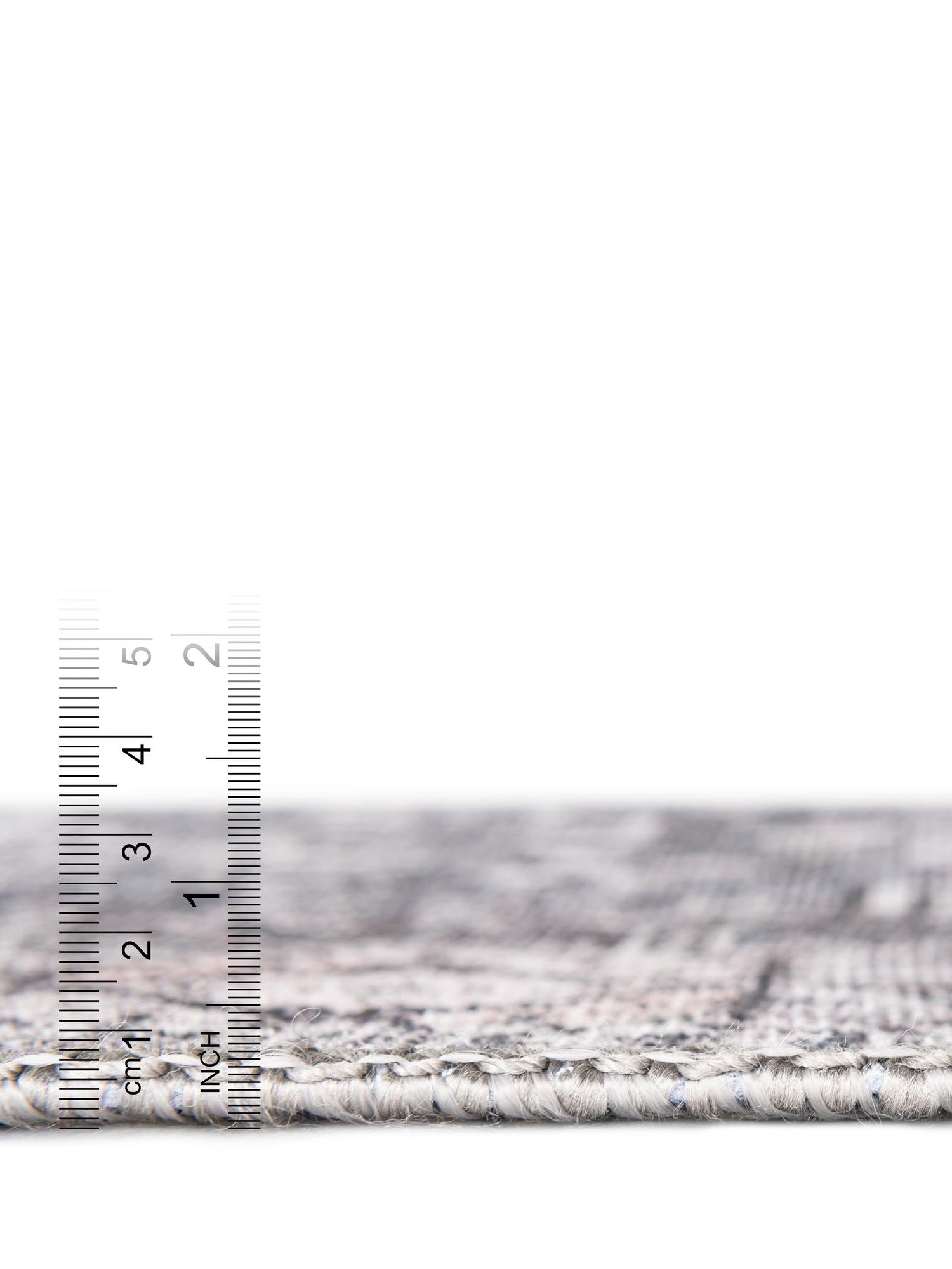 Washable Gray 2' x 2' Timeless Round Area Rug Easy to Clean Stain Resistant & Durable