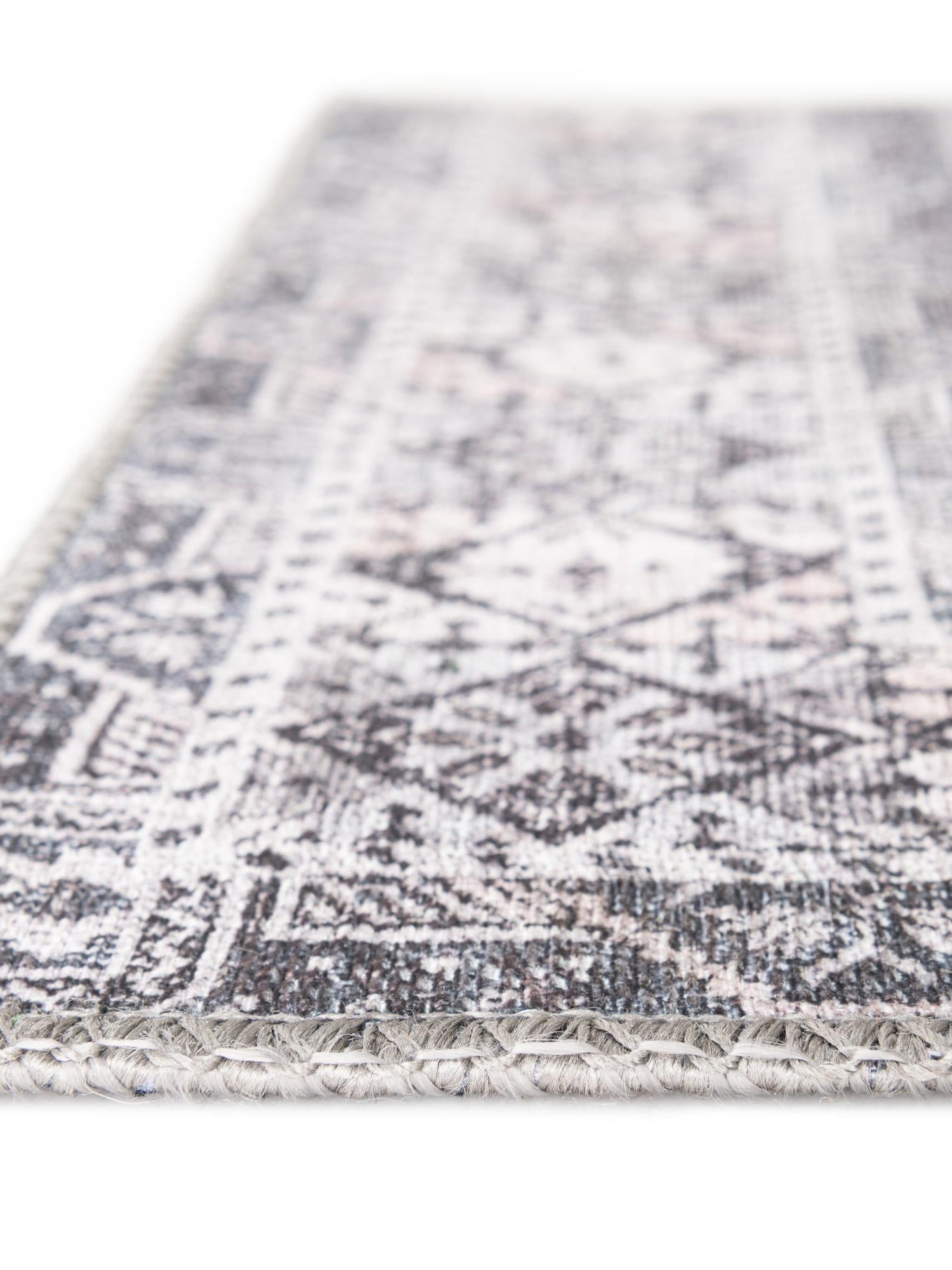 Washable Gray 2' x 3' 1 Timeless Rectangle Area Rug Easy to Clean Stain Resistant & Durable Traditional Classic Vintage Design Carpet for Sale at Rug Engine