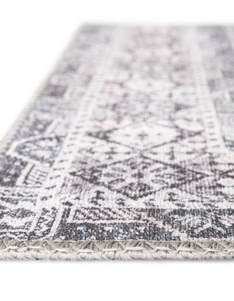Washable Gray 2' 7 x 10' Timeless Runner Area Rug Easy to Clean Stain Resistant & Durable Traditional Classic Vintage Design Carpet for Sale at Rug Engine