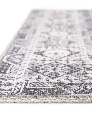 Washable Gray 7' 10 x 7' 10 Timeless Square Area Rug Easy to Clean Stain Resistant & Durable Traditional Classic Vintage Design Carpet for Sale at Rug Engine