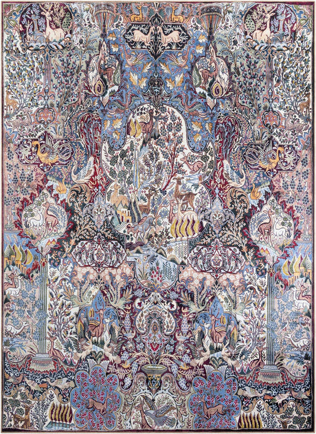 Washable Multicolor 9' 5 x 13' 1 Timeless Rectangle Area Rug Easy to Clean Stain Resistant & Durable Traditional Classic Vintage Design Carpet for Sale at Rug Engine