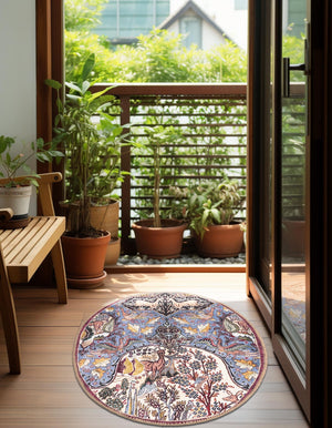 Washable Multicolor 2' x 3' 1 Timeless Oval Area Rug Easy to Clean Stain Resistant & Durable Traditional Classic Vintage Design Carpet for Sale at Rug Engine