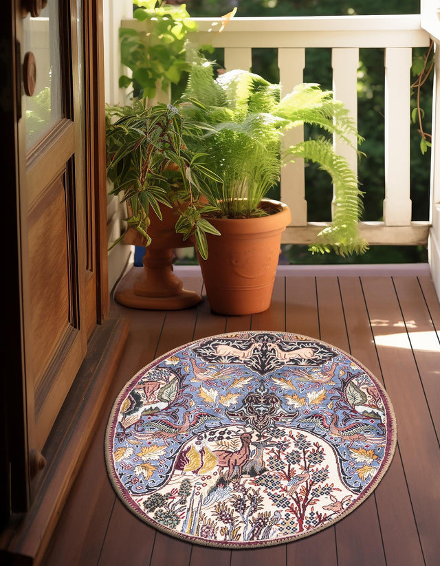 Washable Multicolor 2' x 3' 1 Timeless Oval Area Rug Easy to Clean Stain Resistant & Durable Traditional Classic Vintage Design Carpet for Sale at Rug Engine