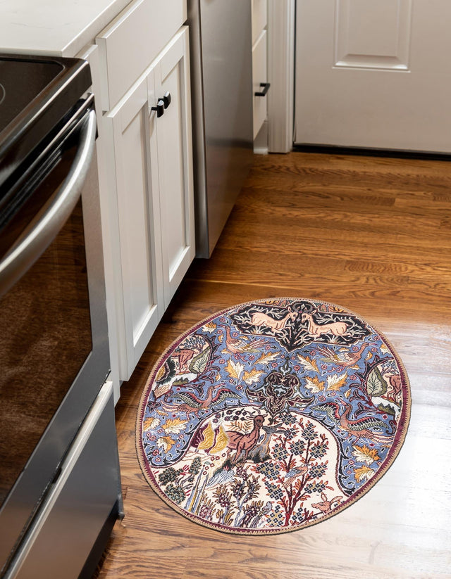 Washable Multicolor 2' x 3' 1 Timeless Oval Area Rug Easy to Clean Stain Resistant & Durable Traditional Classic Vintage Design Carpet for Sale at Rug Engine