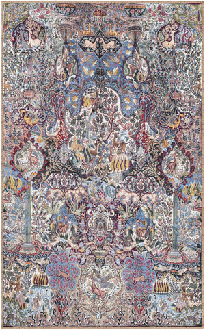 Washable Multicolor 3' 6 x 5' 6 Timeless Rectangle Area Rug Easy to Clean Stain Resistant & Durable Traditional Classic Vintage Design Carpet for Sale at Rug Engine