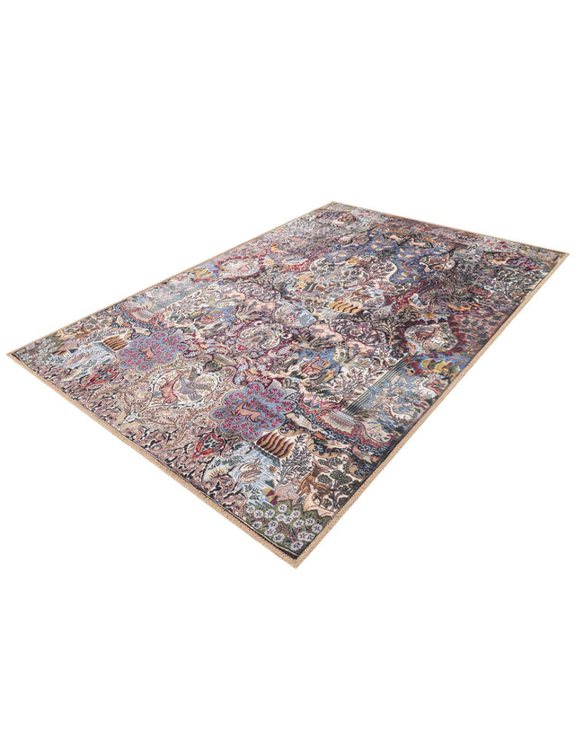 Washable Multicolor 4' 1 x 6' 1 Timeless Rectangle Area Rug Easy to Clean Stain Resistant & Durable Traditional Classic Vintage Design Carpet for Sale at Rug Engine