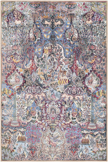 Washable Multicolor 4' 1 x 6' 1 Timeless Rectangle Area Rug Easy to Clean Stain Resistant & Durable Traditional Classic Vintage Design Carpet for Sale at Rug Engine