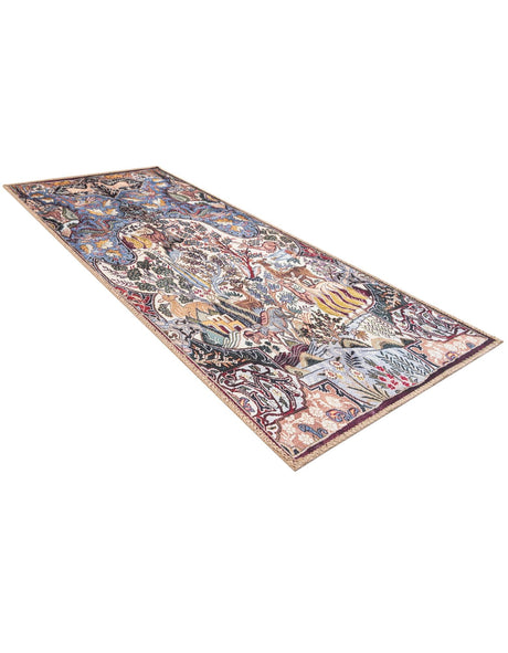 Washable Multicolor 2' x 5' 1 Timeless Runner Area Rug Easy to Clean Stain Resistant & Durable Traditional Classic Vintage Design Carpet for Sale at Rug Engine