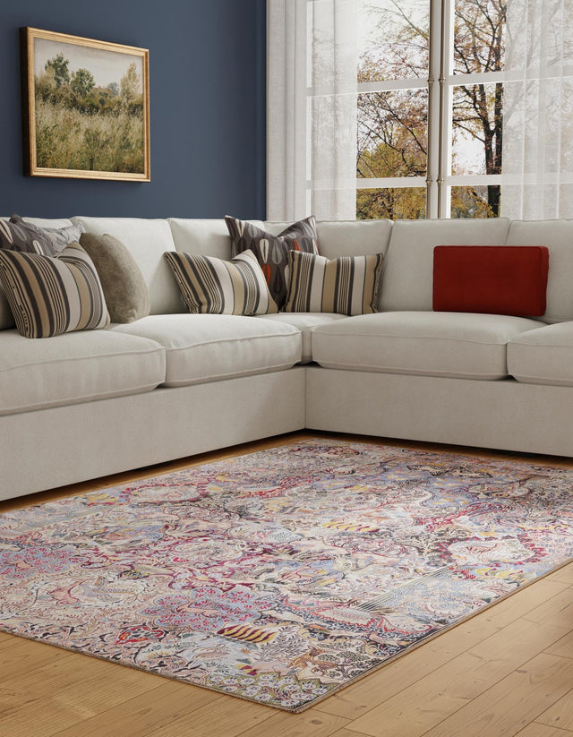Washable Multicolor 2' x 3' 1 Timeless Rectangle Area Rug Easy to Clean Stain Resistant & Durable Traditional Classic Vintage Design Carpet for Sale at Rug Engine