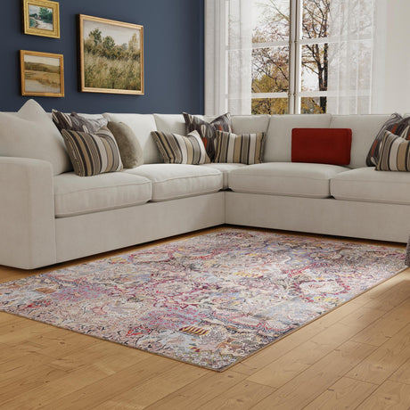 Washable Multicolor 4' 1 x 6' 1 Timeless Rectangle Area Rug Easy to Clean Stain Resistant & Durable Traditional Classic Vintage Design Carpet for Sale at Rug Engine