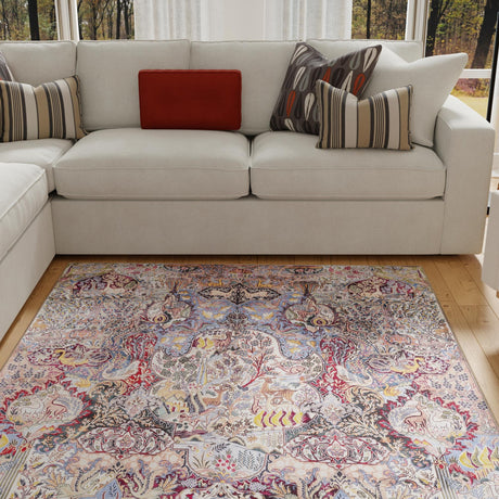 Washable Multicolor 2' x 3' 1 Timeless Rectangle Area Rug Easy to Clean Stain Resistant & Durable Traditional Classic Vintage Design Carpet for Sale at Rug Engine