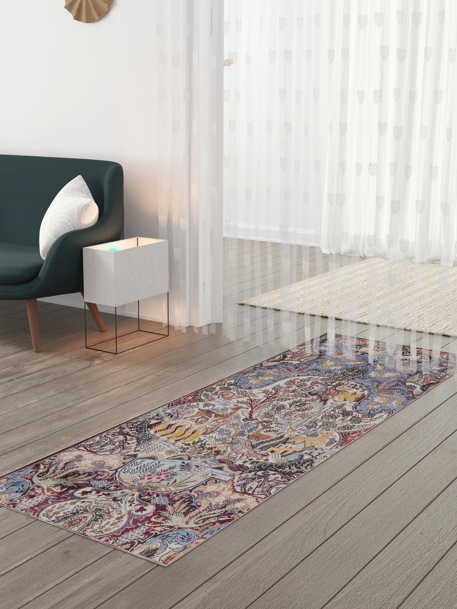 Washable Multicolor 2' 7 x 10' Timeless Runner Area Rug Easy to Clean Stain Resistant & Durable Traditional Classic Vintage Design Carpet for Sale at Rug Engine
