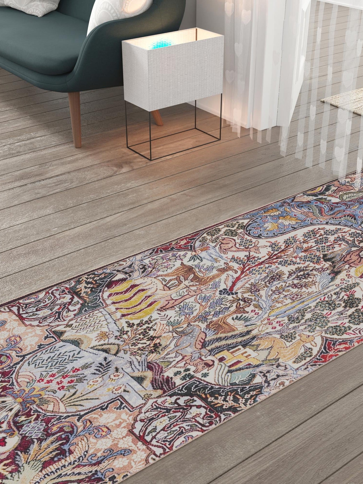 Washable Multicolor 2' 7 x 10' Timeless Runner Area Rug Easy to Clean Stain Resistant & Durable Traditional Classic Vintage Design Carpet for Sale at Rug Engine