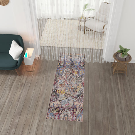 Washable Multicolor 2' x 5' 1 Timeless Runner Area Rug Easy to Clean Stain Resistant & Durable Traditional Classic Vintage Design Carpet for Sale at Rug Engine