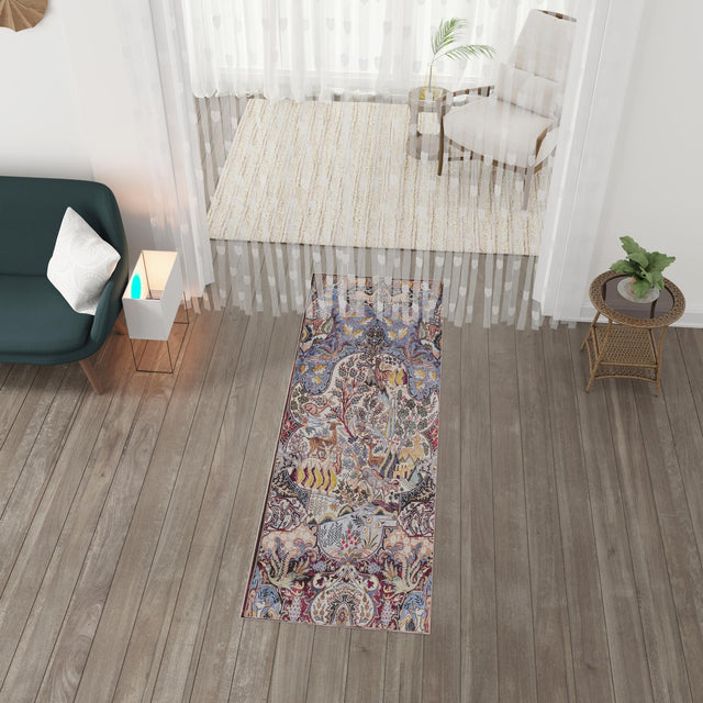 Washable Multicolor 2' x 5' 1 Timeless Runner Area Rug Easy to Clean Stain Resistant & Durable Traditional Classic Vintage Design Carpet for Sale at Rug Engine