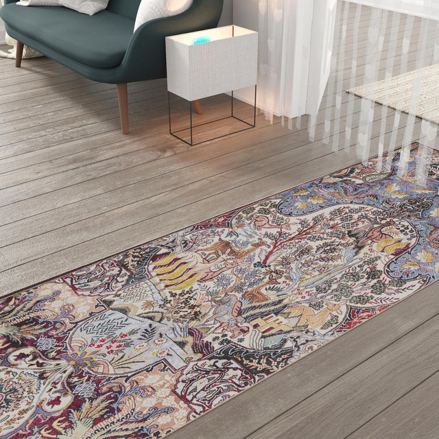 Washable Multicolor 2' x 5' 1 Timeless Runner Area Rug Easy to Clean Stain Resistant & Durable Traditional Classic Vintage Design Carpet for Sale at Rug Engine