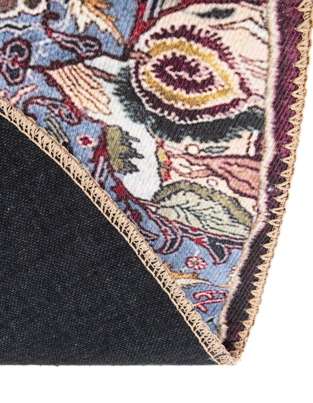 Washable Multicolor 3' 6 x 3' 6 Timeless Round Area Rug Easy to Clean Stain Resistant & Durable Traditional Classic Vintage Design Carpet for Sale at Rug Engine