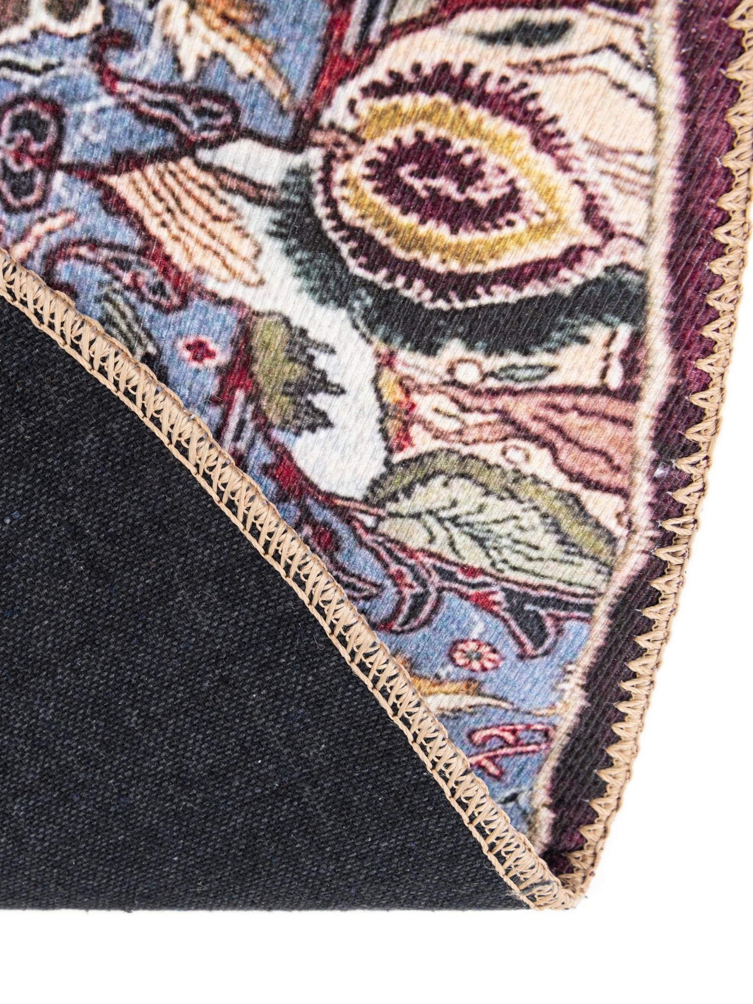 Washable Multicolor 5' 1 x 5' 1 Timeless Round Area Rug Easy to Clean Stain Resistant & Durable Traditional Classic Vintage Design Carpet for Sale at Rug Engine